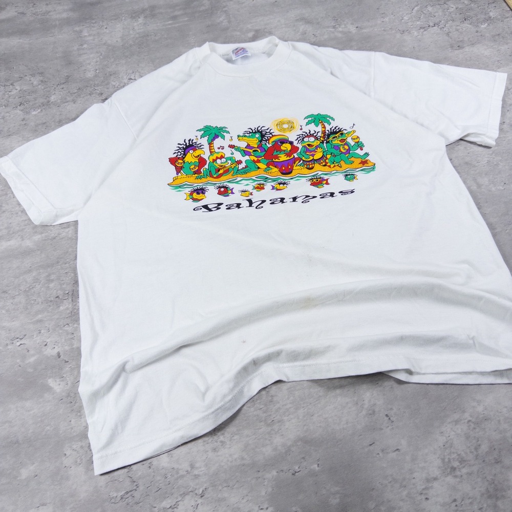 vintage jerzees bahamas t-shirt boxy graphic mens xl